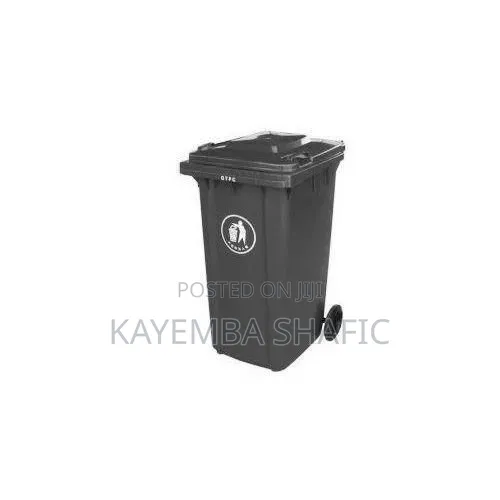 Outdoor 100l Household Waste Bin- Grey/Green