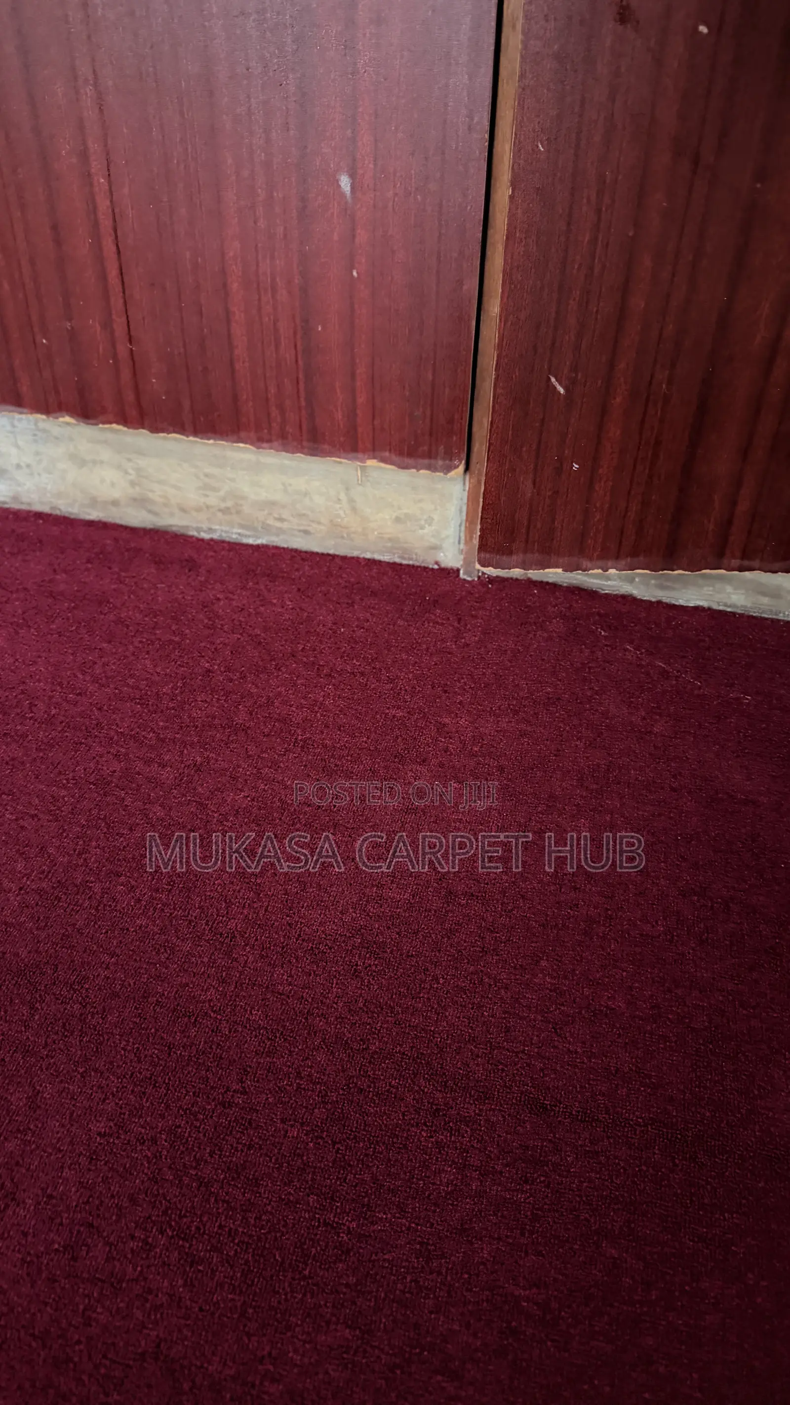Modern Maroon Wool Rug