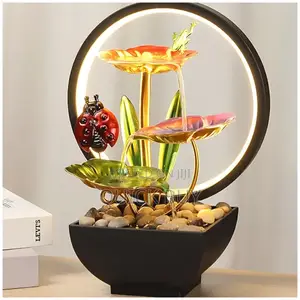 Ladybug Tabletop Fountain With Led Lighting
