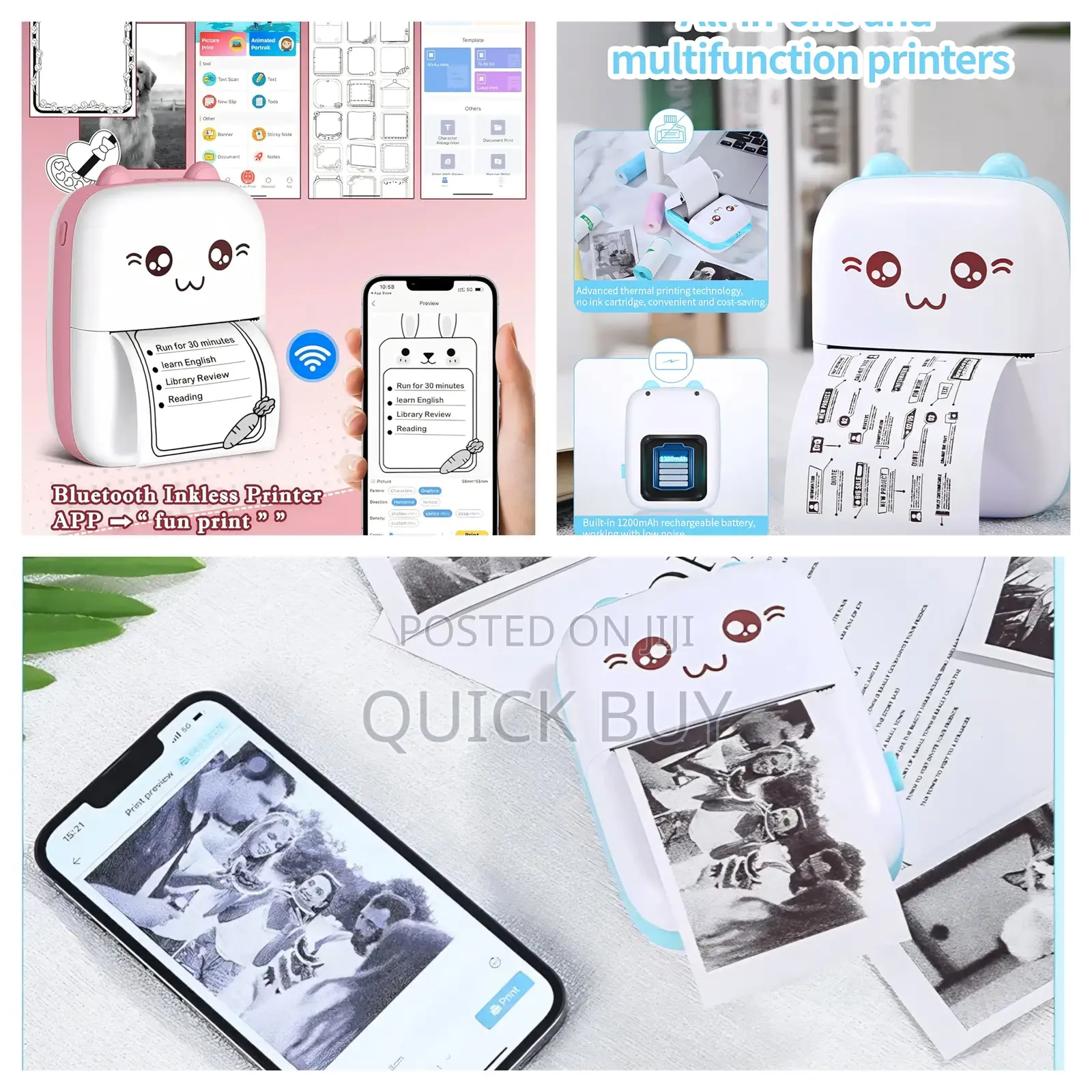 New Portable Mini Bluetooth Thermal Printer