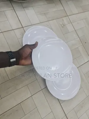 Heavy Duty 6pcs of Melamine Plates Melamine Plates White