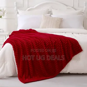 5*6 Soft Warm Fleece Throw Blanket - Maroon
