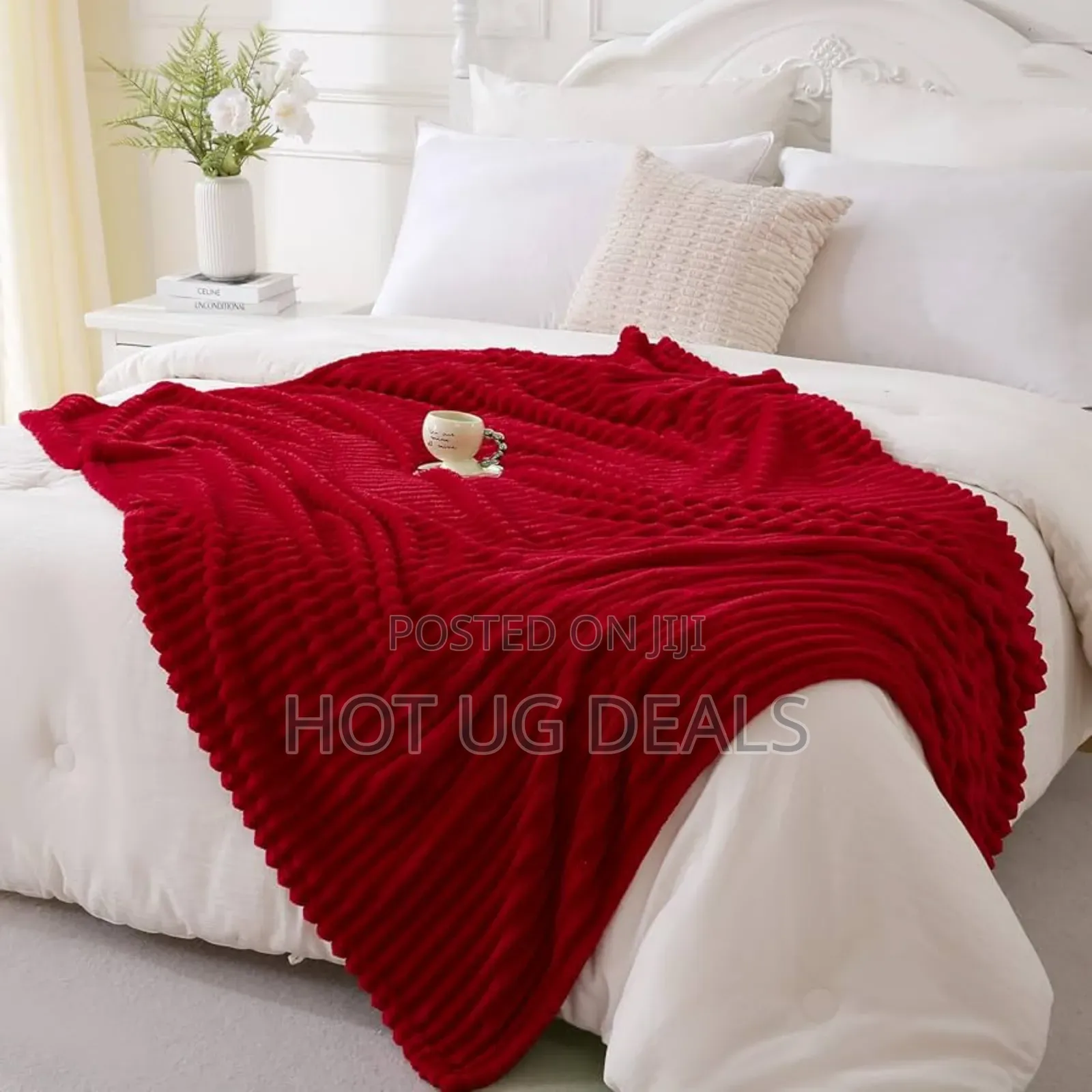 5*6 Soft Warm Fleece Throw Blanket - Maroon