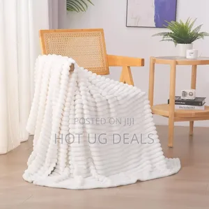 5*6 Soft Warm Fleece Throw Blanket - White