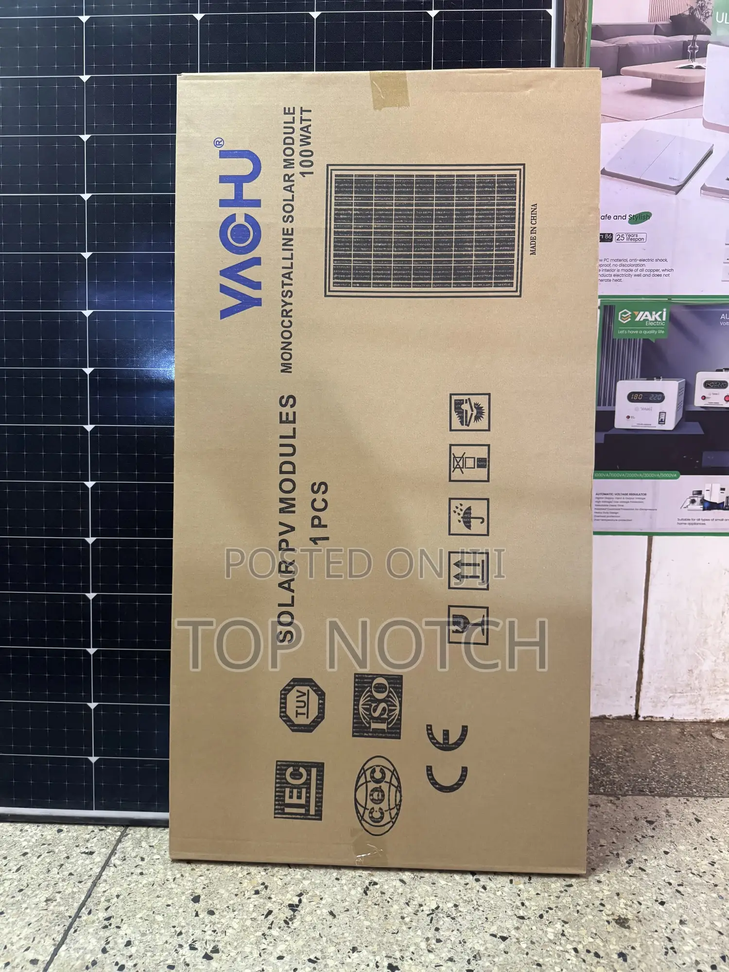 100w, 12v Monocystaline Panel