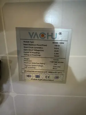 100w, 12v Monocystaline Panel