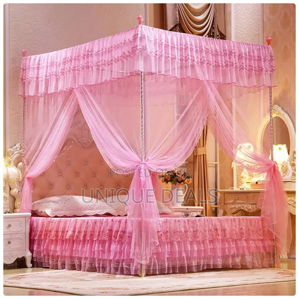 4 Stand Mosquito Net Stainless Steel Bed Tent Pole