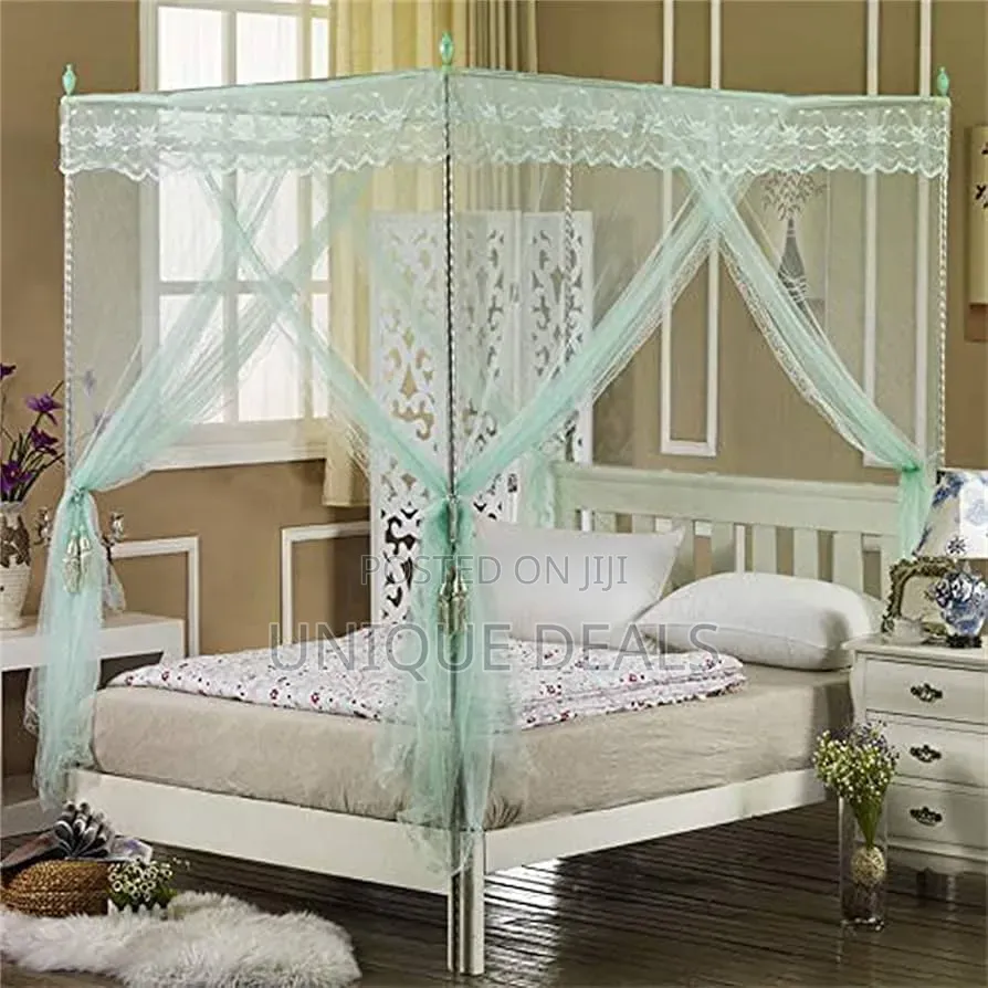 4 Stand Mosquito Net Stainless Steel Bed Tent Pole