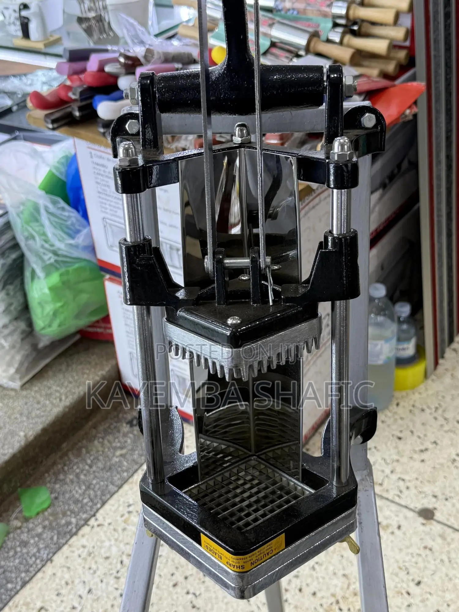 Manual Commercial Potato Chipper With Stand