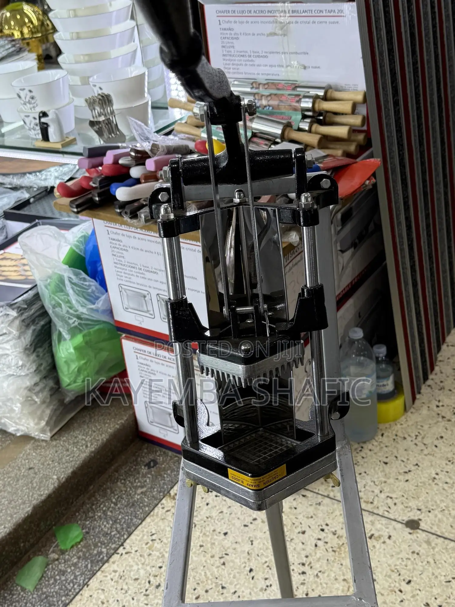 Manual Commercial Potato Chipper With Stand