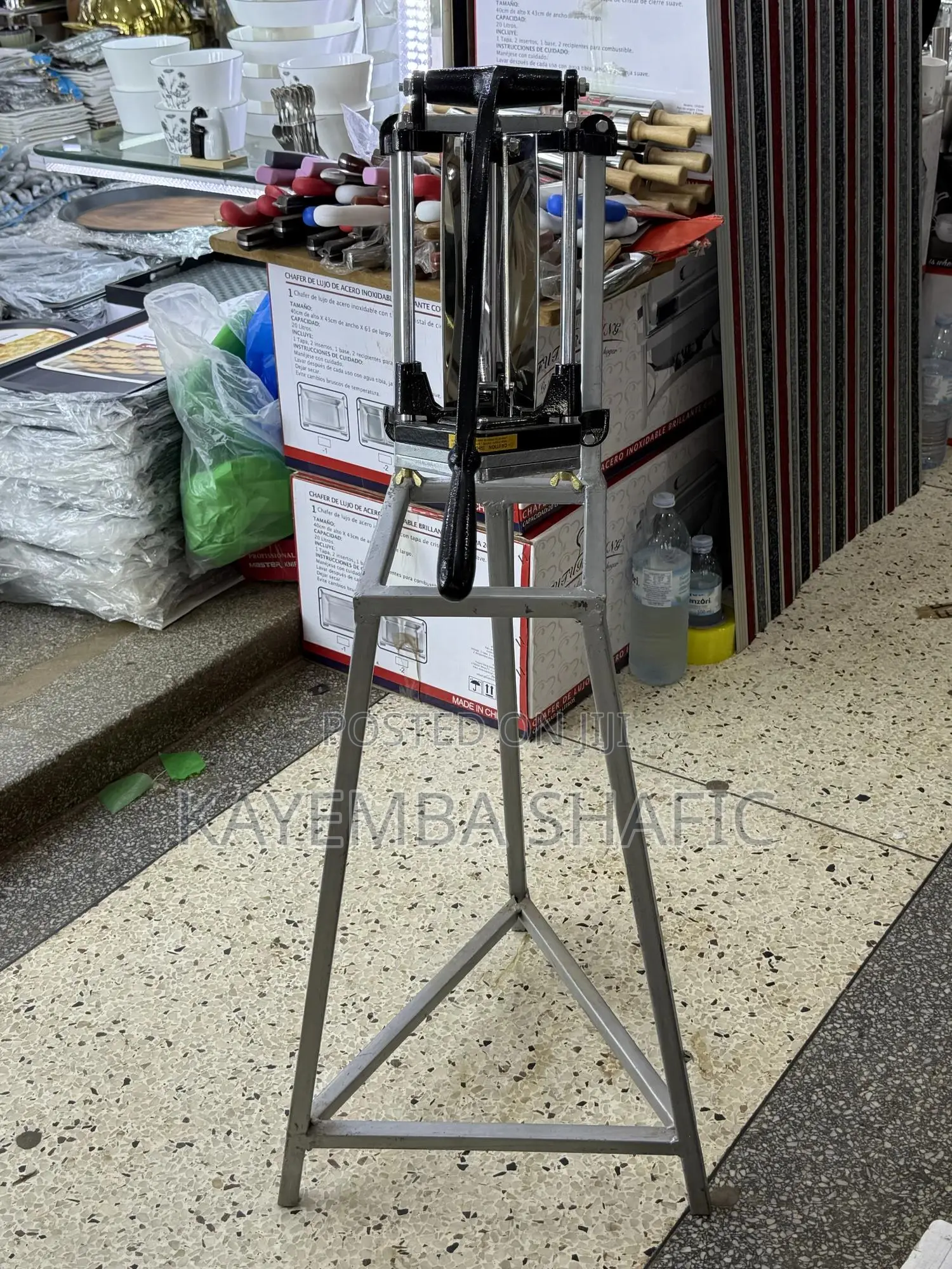 Manual Commercial Potato Chipper With Stand