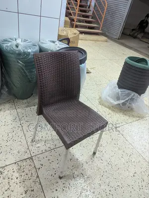 Coffee Brown Arm Less Comfortable Plastic Chair