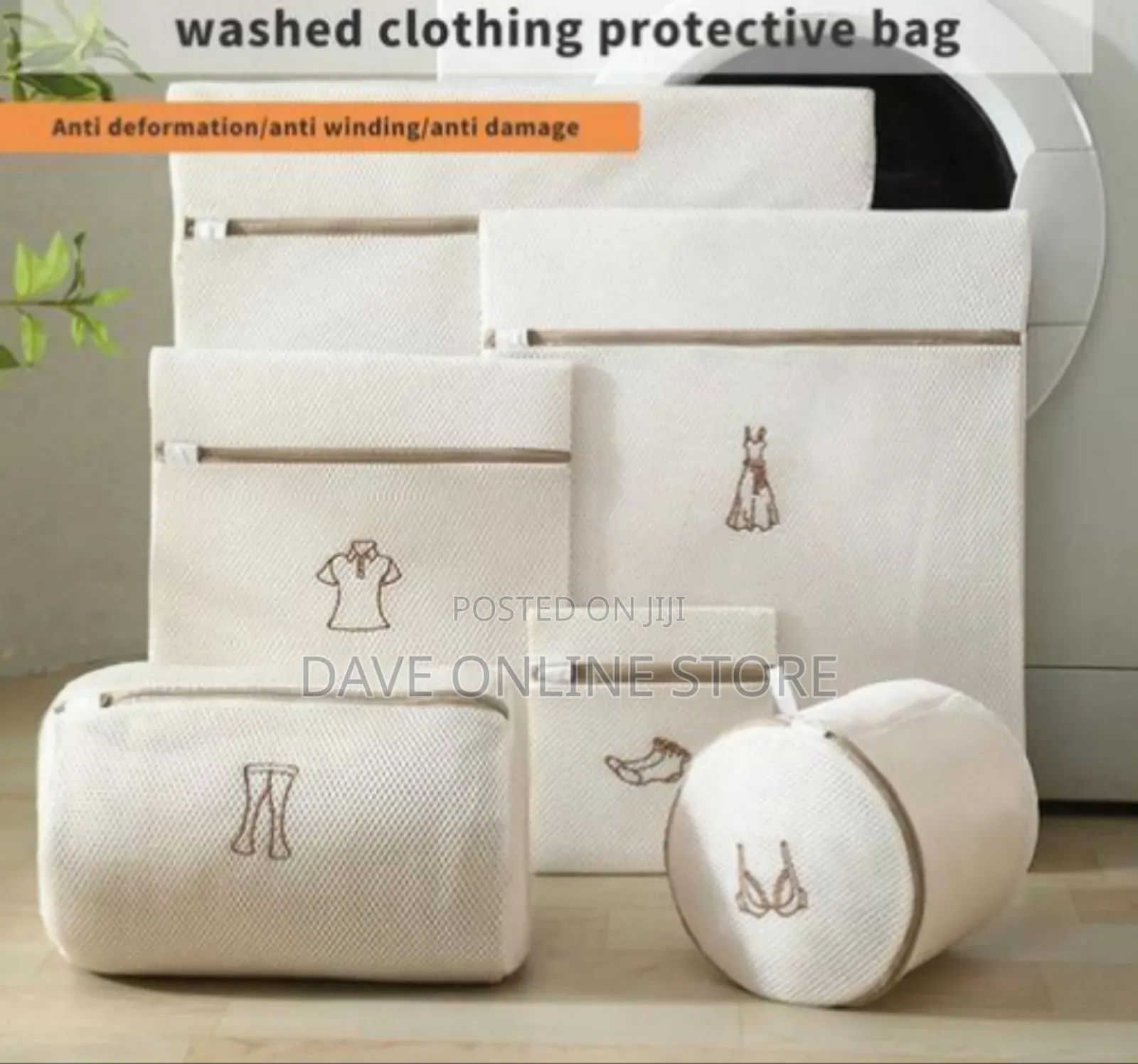 Set of 6 Mesh Laundry Bags