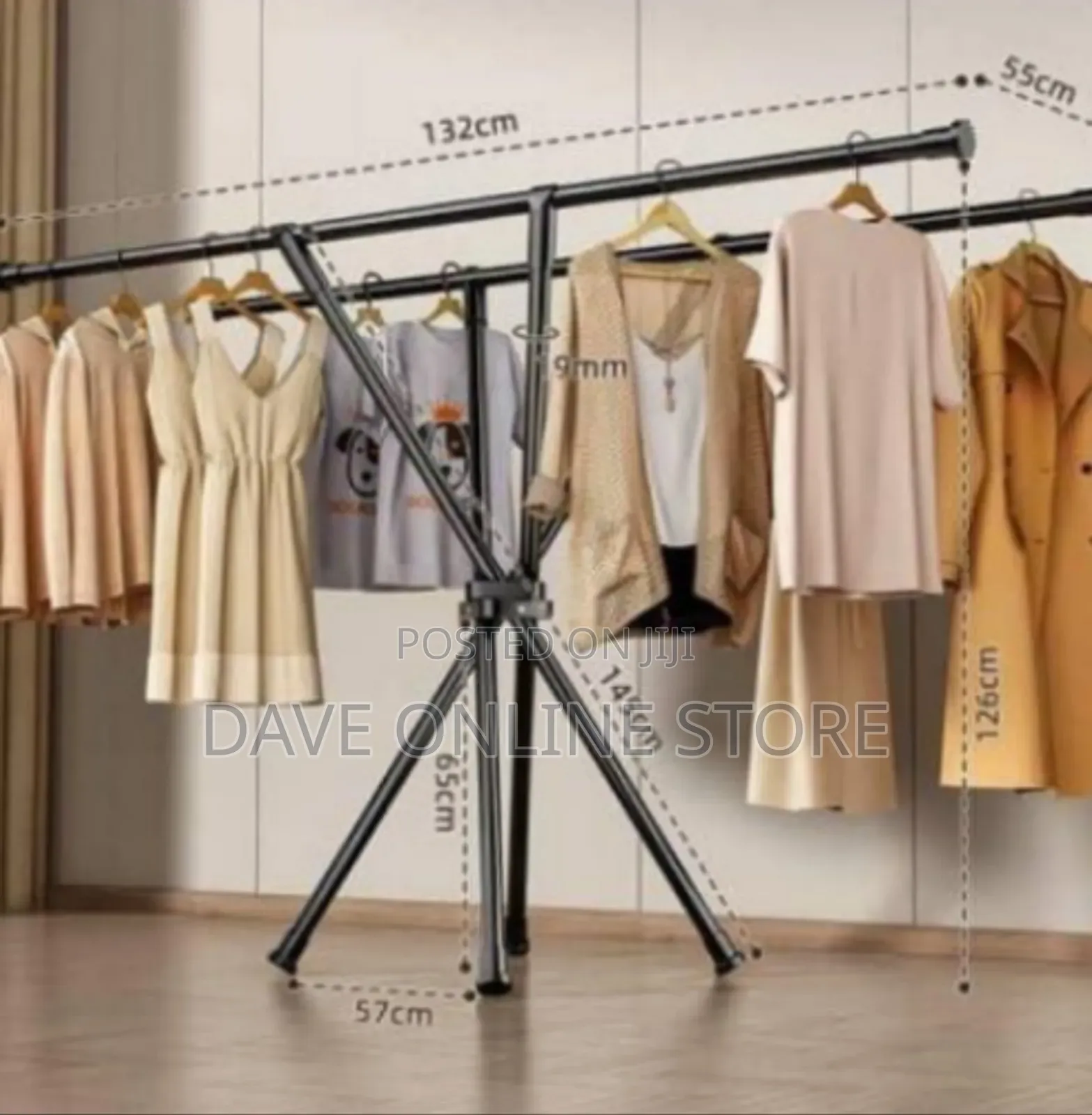 Portable, Freestanding Clothes Drying Rack