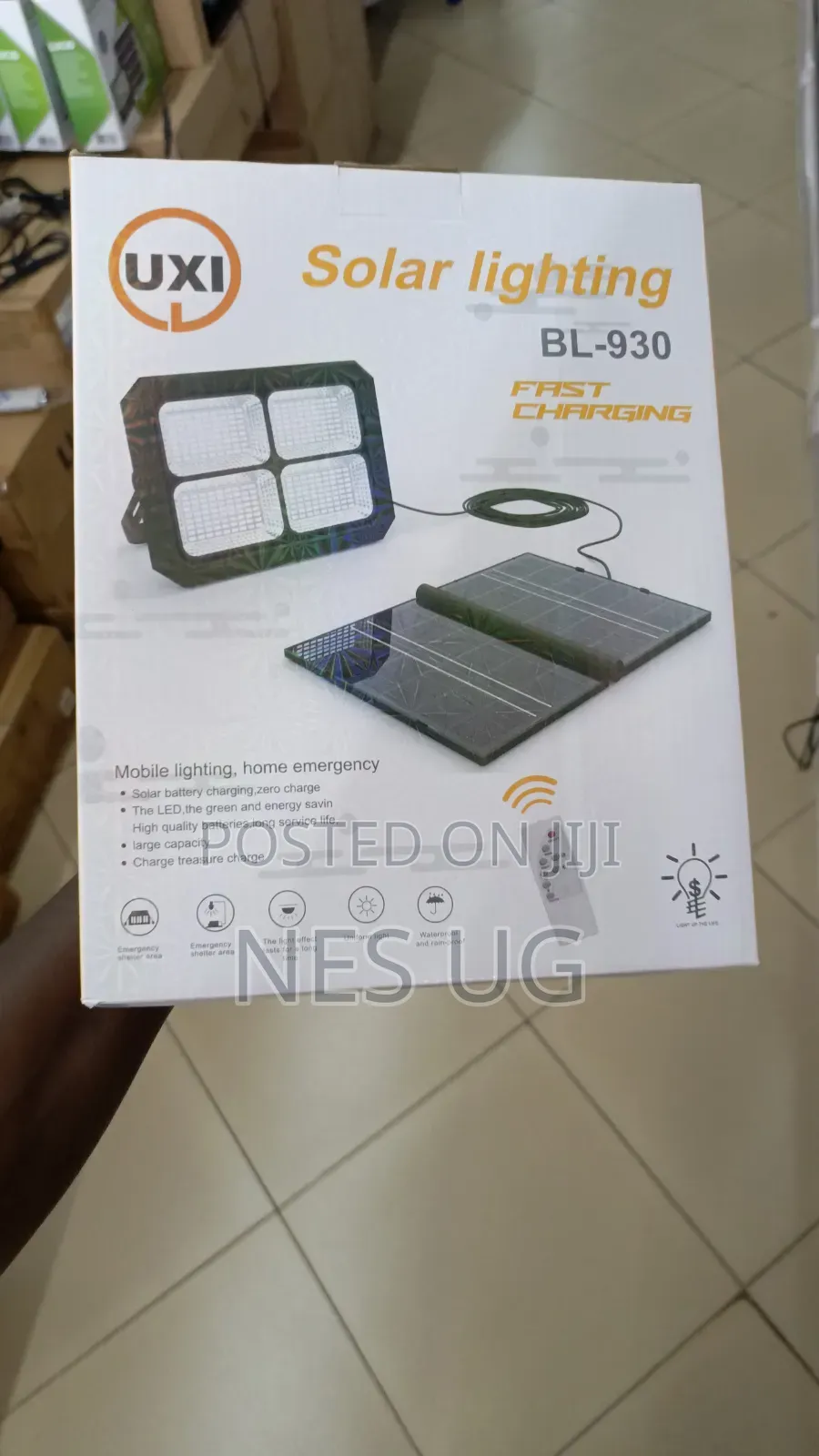 Solar Light 200w With Remote Control Phone Charging Ports