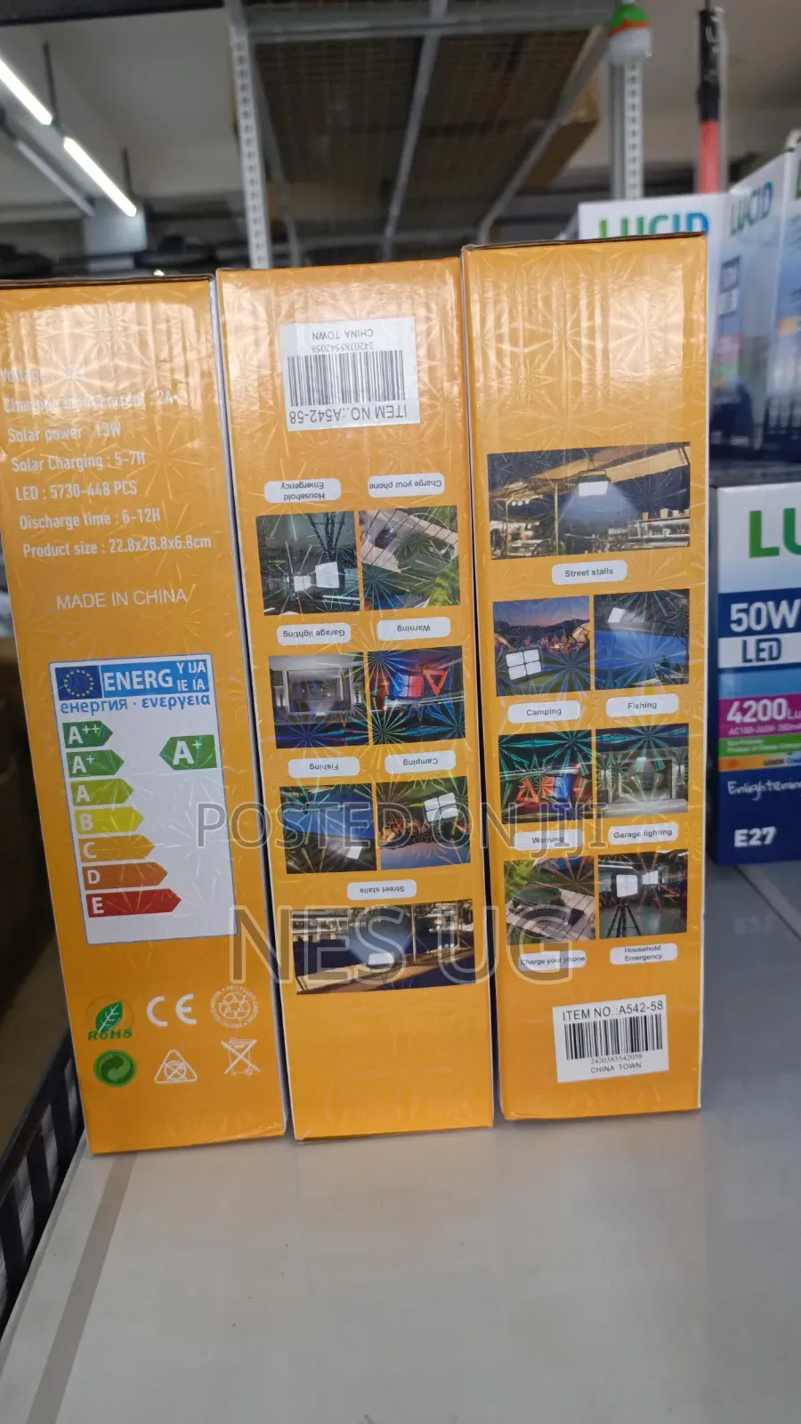 Solar Light 200w With Remote Control Phone Charging Ports