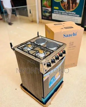 Saachi 2electric + 2 Gas Burners Cooker With Automatic Ignition