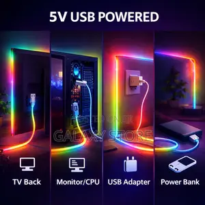 5m Neon Light 5v Usb Powered, Music Sync Led Strip Light | App Remote