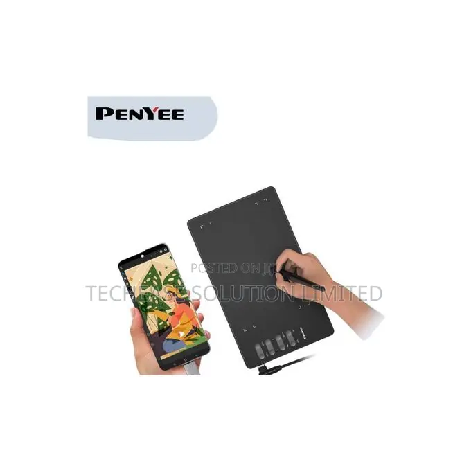 Penyee P5 Graphic Tablet - 122x195 Mm Pressure-Sensitive Drawing Pad