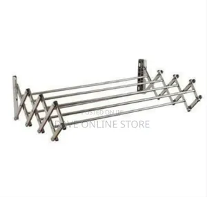 Wall-Mounted Accordion Style Retractable Clothes Drying Rack