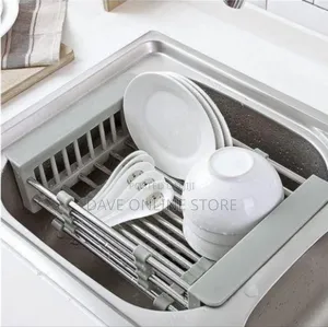 Versatile Retractable Over-the-sink Dish Drying Rack