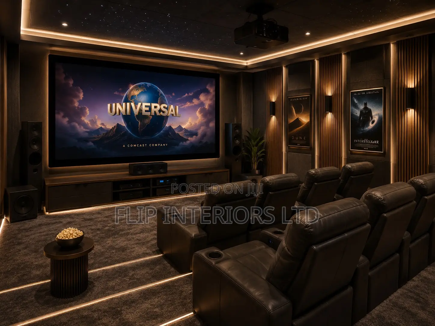 Contemporary Theatre Room Remodeling Installation Solutions
