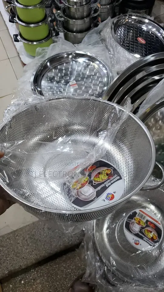 Shallow Stainless Steel Colander/Strainer