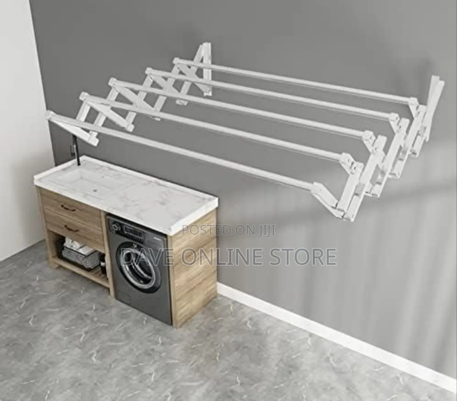 Space-Saving Wall-Mounted Retractable Drying Rack
