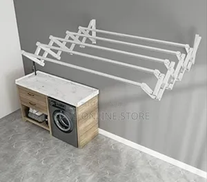 Space-Saving Wall-Mounted Retractable Drying Rack