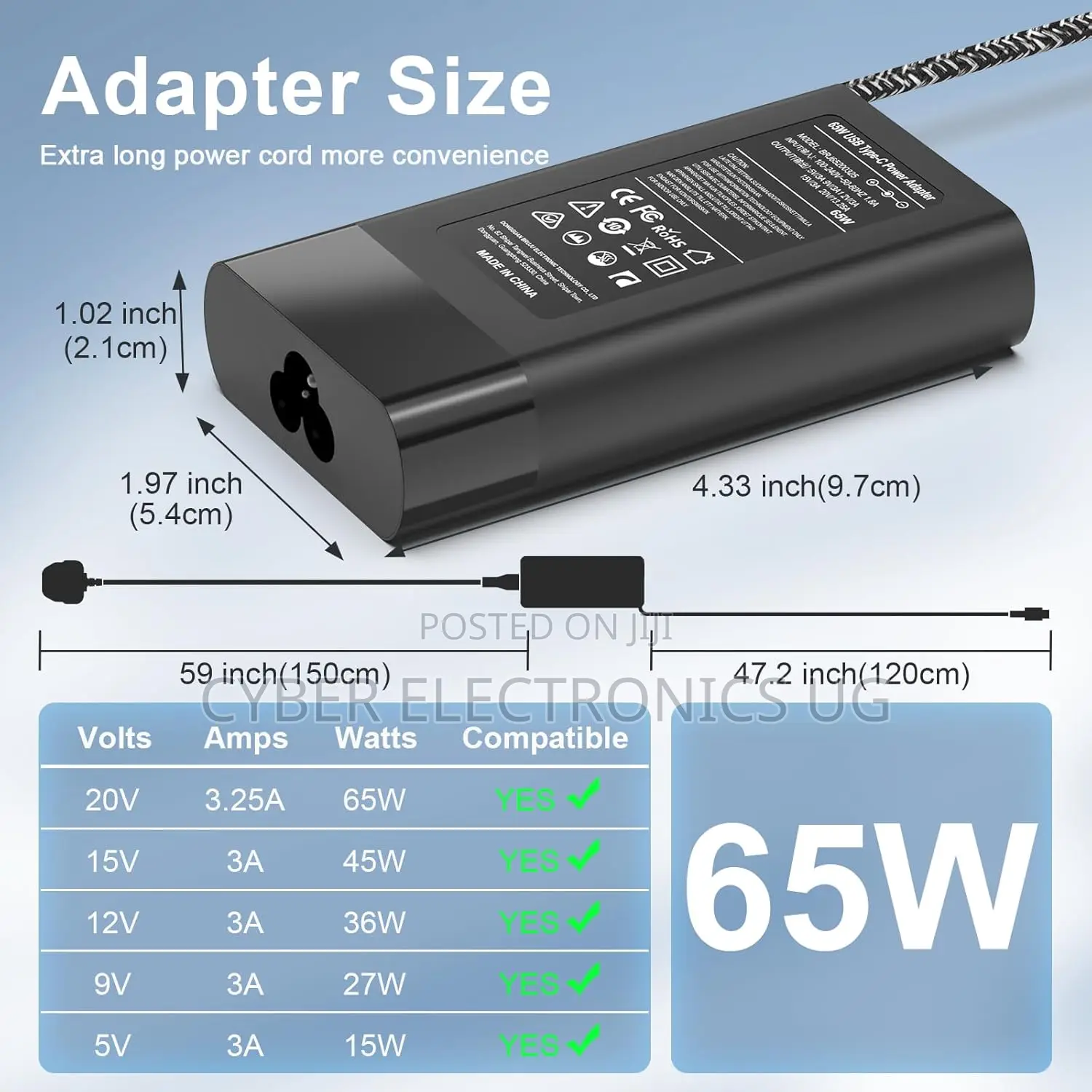 65w Usb C Laptop Charger Replacement Compatible With Hp