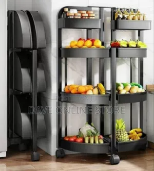 4-Tier Rolling Kitchen Storage Rack