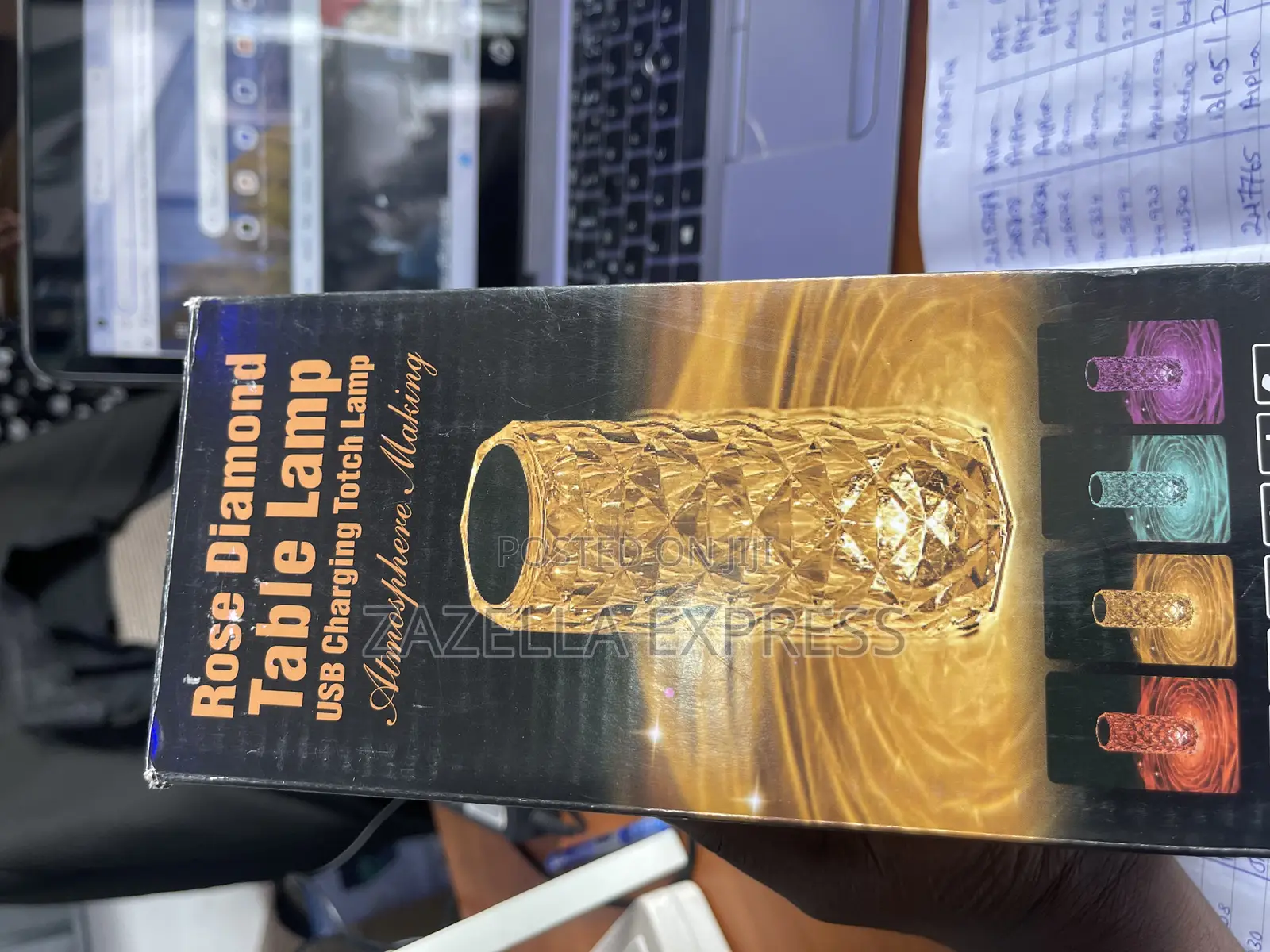 Rose Diamond Table Lamp USB Charging Torch Lamb