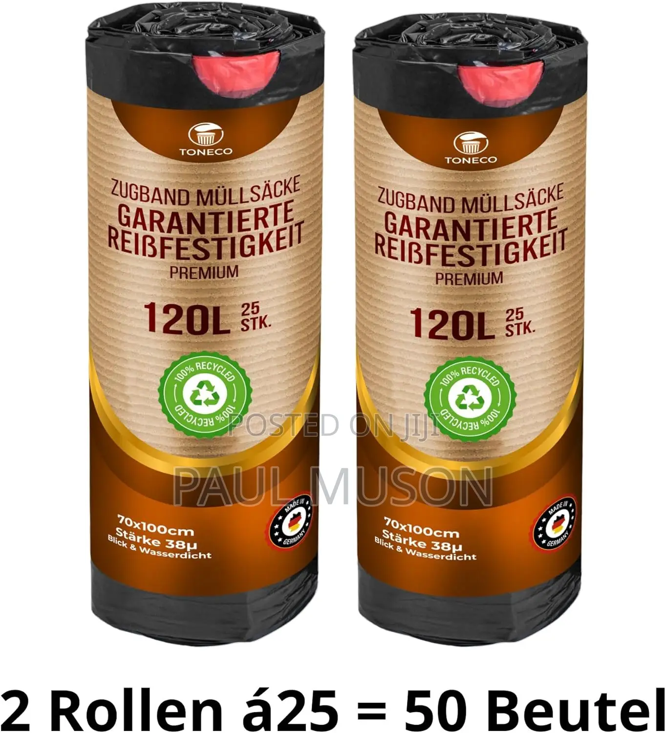 Trash Bag 120l With Drawstring