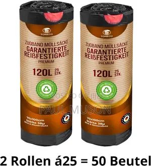 Trash Bag 120l With Drawstring