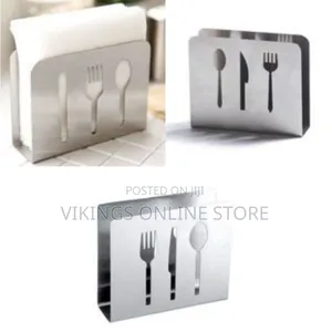 Stainless Steel Tissue Saviet Napkin Holder - Silver