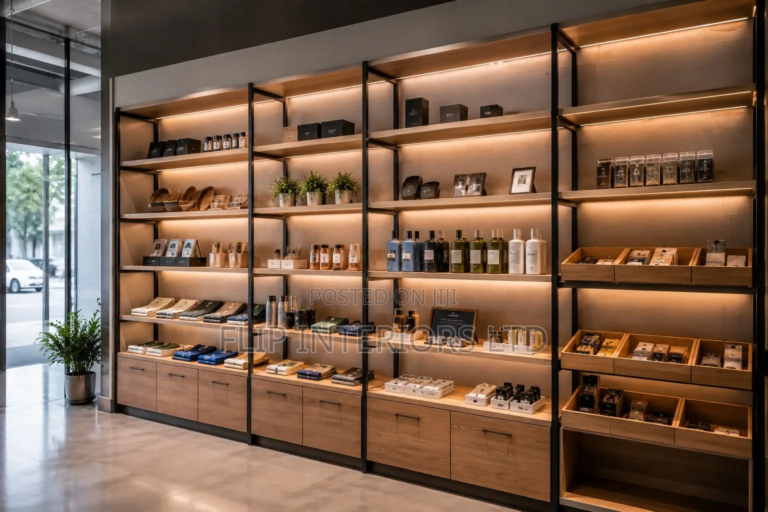 Custom Shop Shelving Display Unit Installations