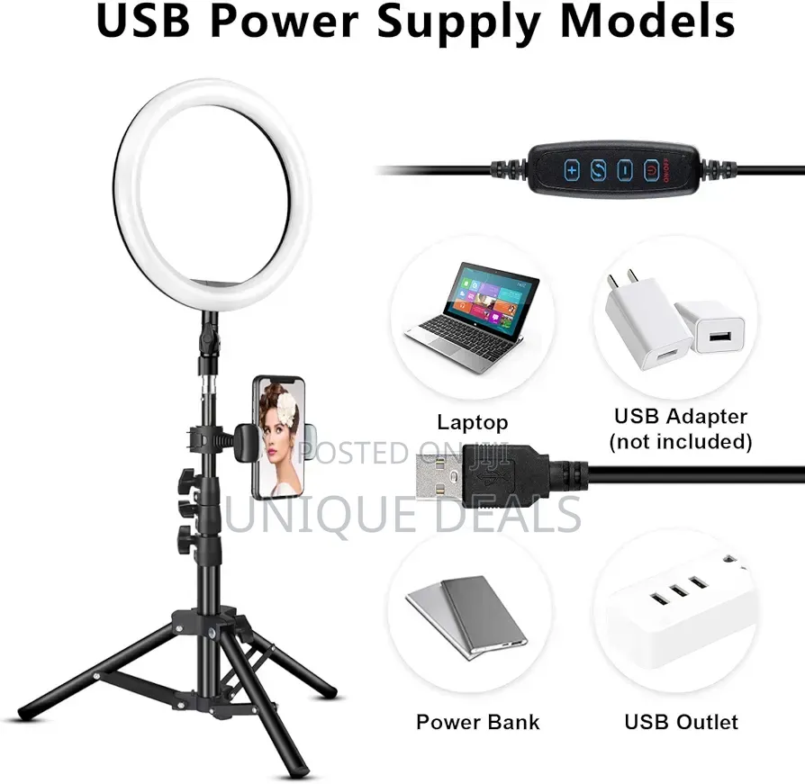 10 Inch Ring Light With Tripod Stand -