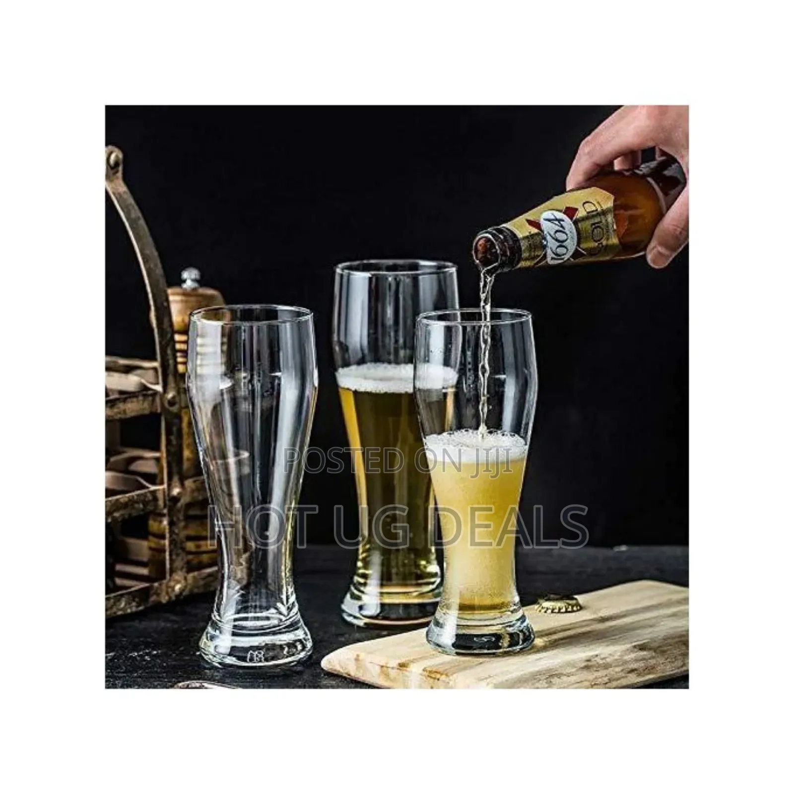 Set of 6 Beer Glasses, Juice, Water 480ml - Clear