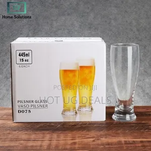Set of 6 Beer Glasses, Juice, Water 480ml - Clear