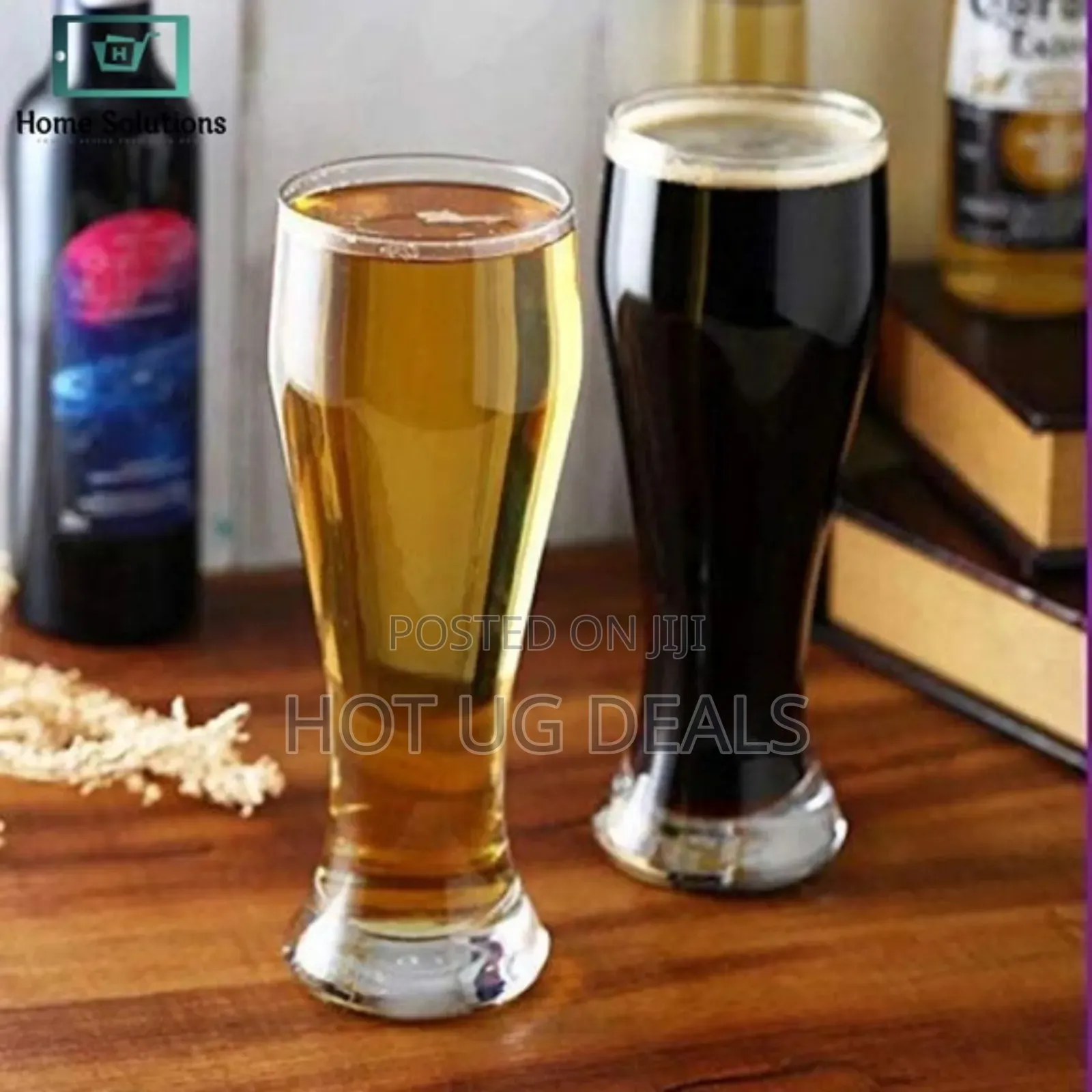 Set of 6 Beer Glasses, Juice, Water 480ml - Clear