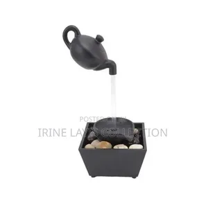 Floating Teapot Tabletop Water Fountain With Led Lighting.