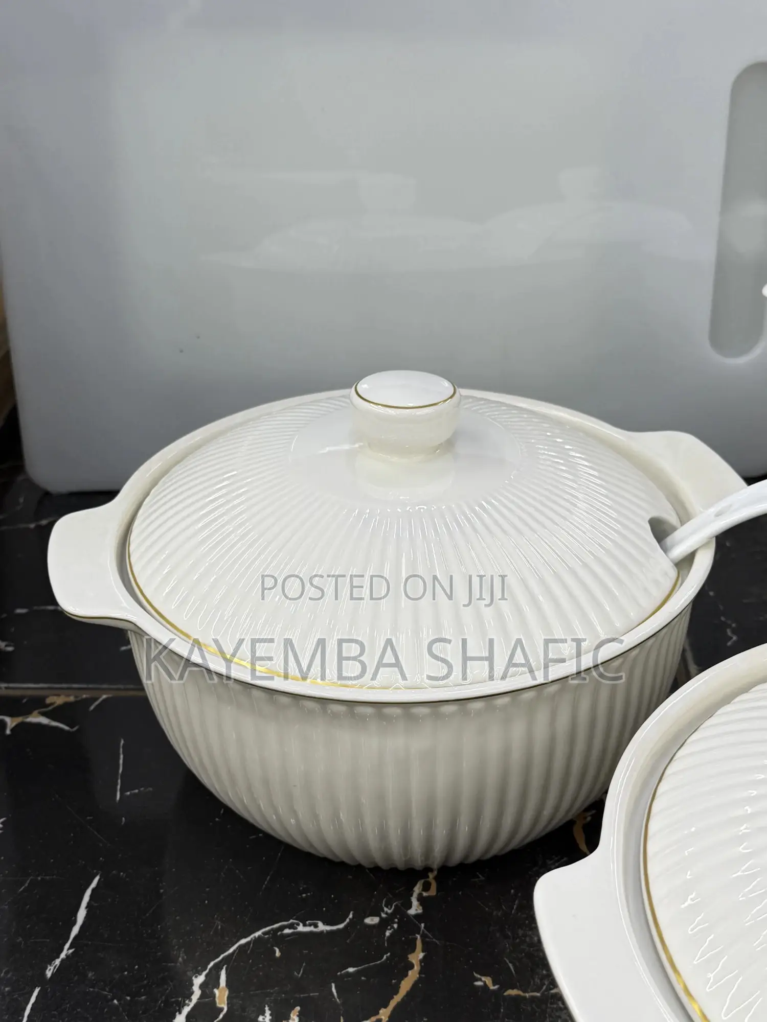 Elegant 3-Piece White Ceramic Serving Dish Set