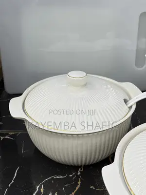 Elegant 3-Piece White Ceramic Serving Dish Set
