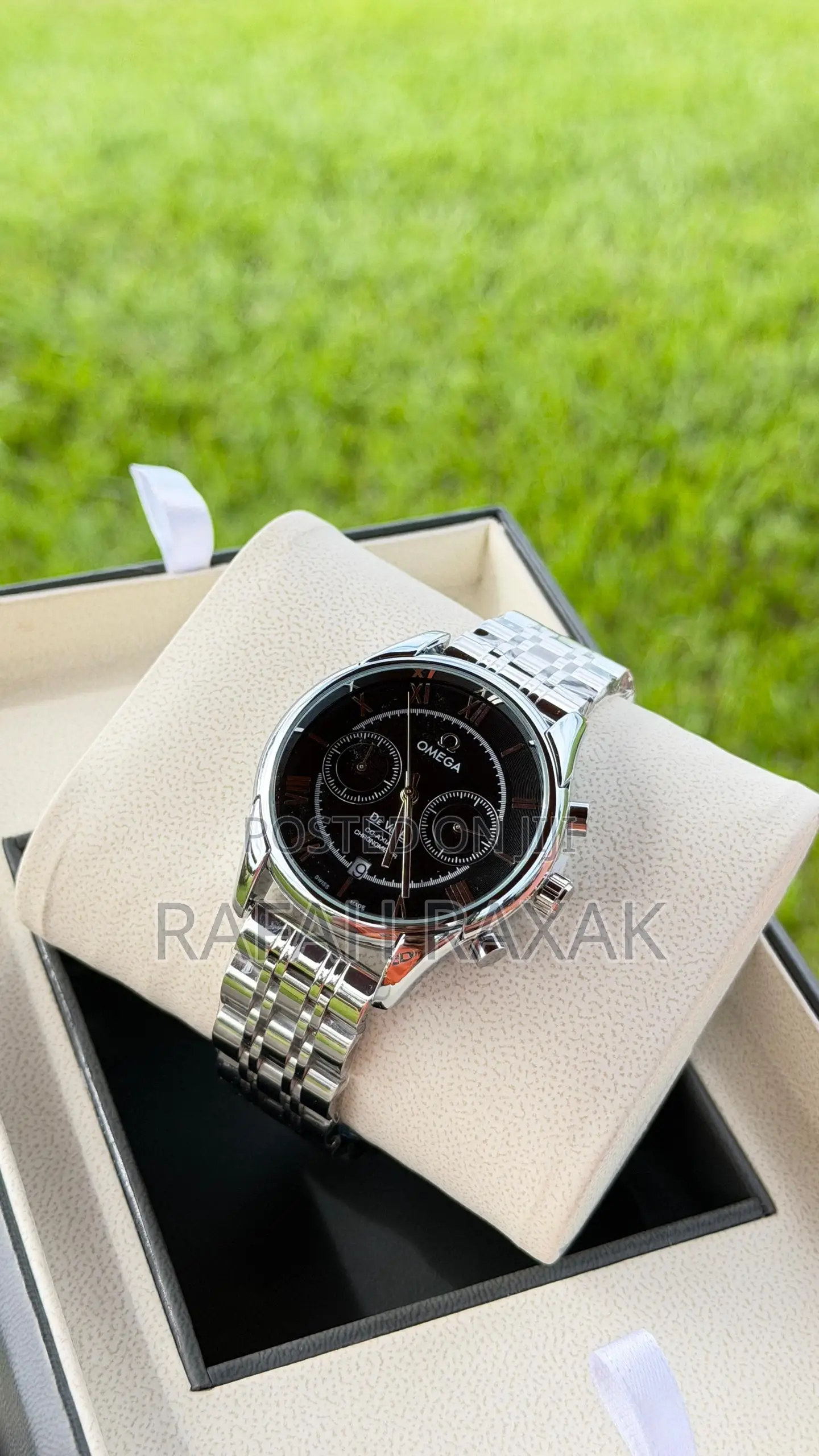 Black Dial Version of Omega De Ville Co -Axial Chronograph Watch