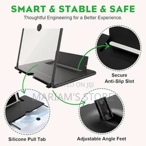 Foldable 3d Mobile Phone Screen Magnifier And Holder Stand.
