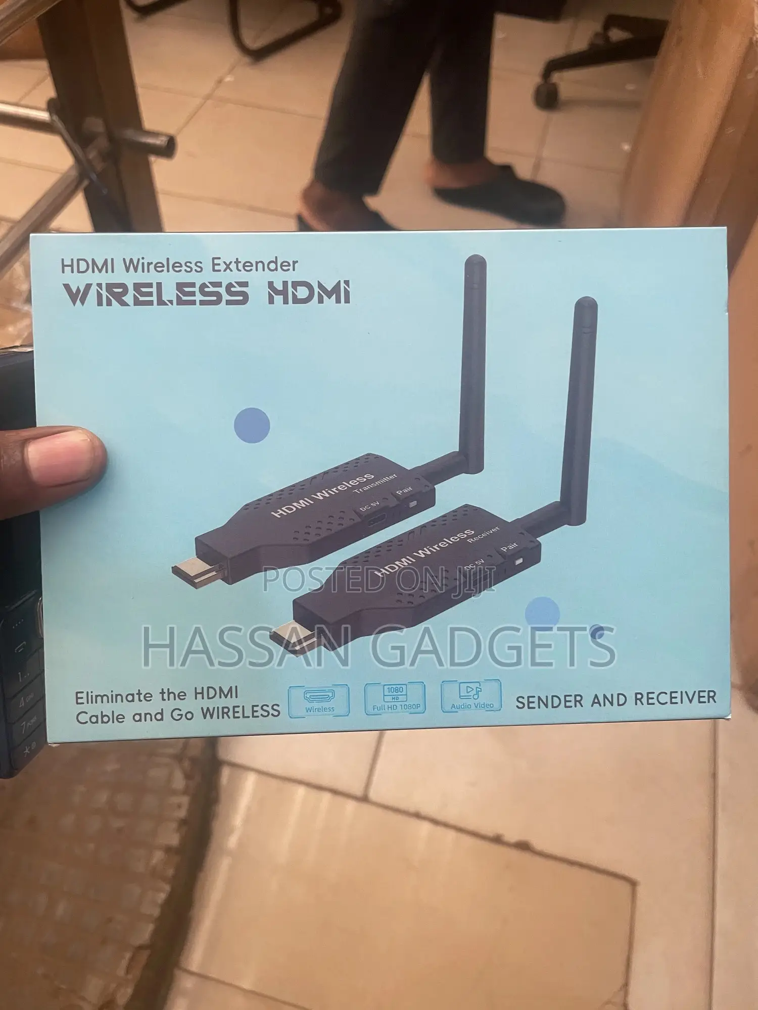 50m Wireless Hdmi Transmitter and Receiver - 1080p Hd Wireless