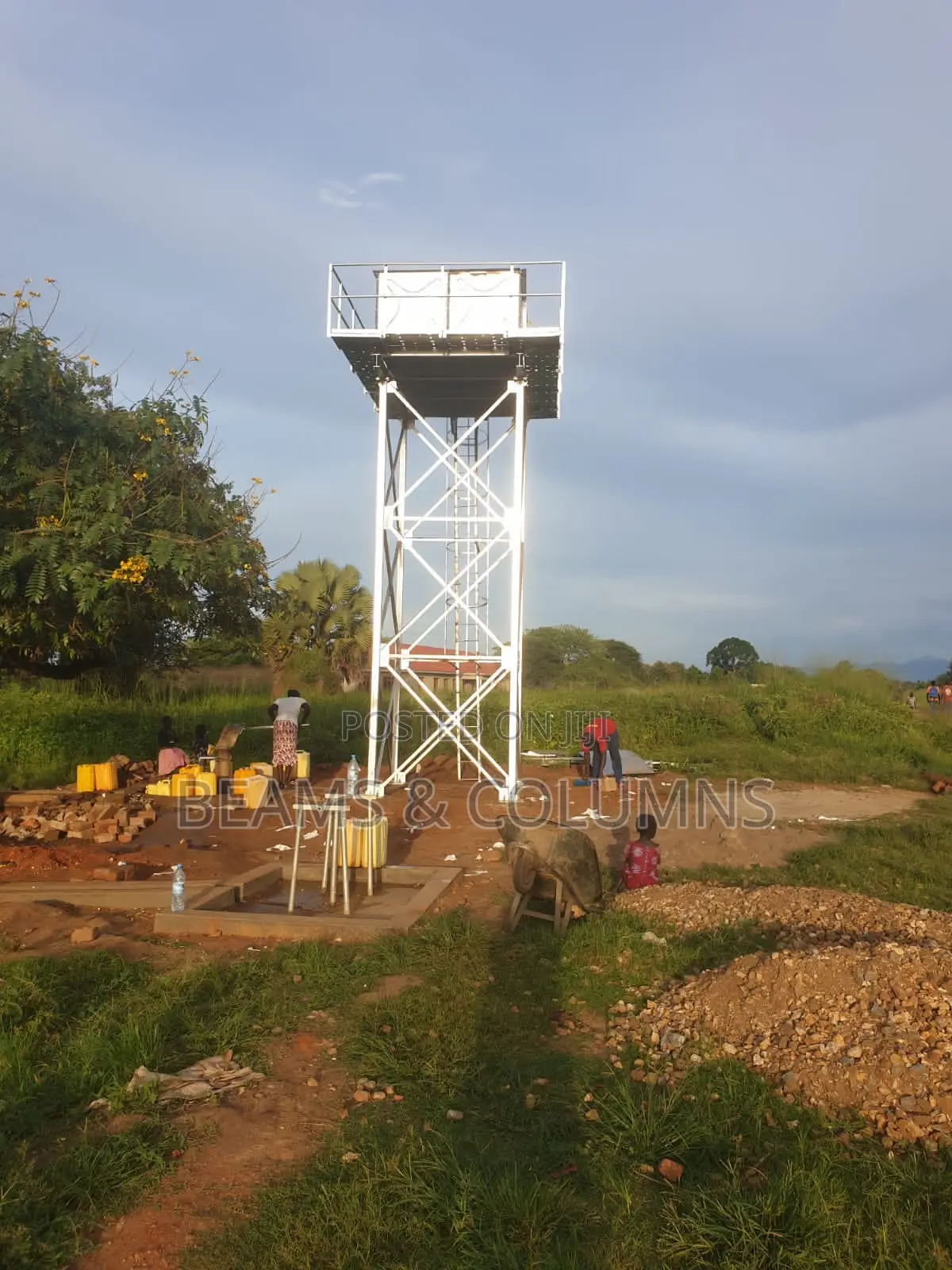 Galvanized Steel Tank | Structural Tower Installation