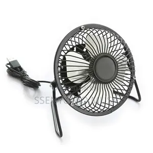 Mini Usb Fan Portable Metal Cooler – 4-Blade Silent Desk Fan.