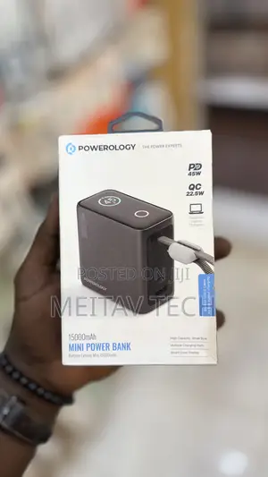 Powerology 15000mah Mini Power Bank 45w