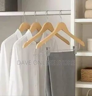 12 Pack of Wooden Hangers With Metal Clips